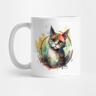 Watercolor cat Mug